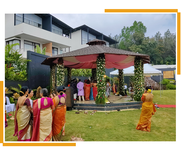 Destination Wedding at Bindiga Peak Resort, Chikmagalur